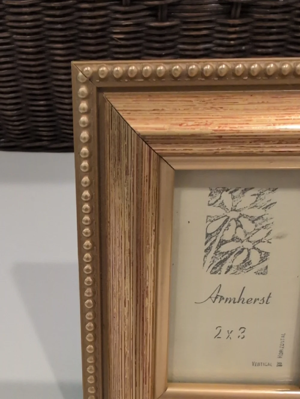 Gold Beaded Picture Frame - 2x3 Photo Opening